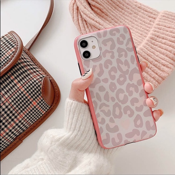LAST ONE Pink and Brown Leopard Print iPhone Case - Picture 2 of 6